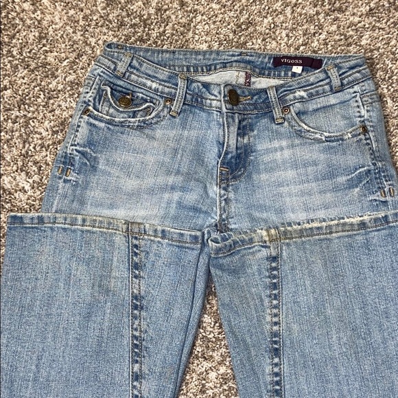 Vintage Juniors Vigoss light wash, size 1, flare - Picture 12 of 12